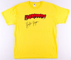 Hulk Hogan Signed Hulkamania T-Shirt (TSE) 12x World Champion Wrestler WWF & WCW