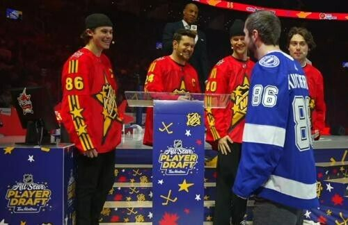 Nikita Kucherov & Andrei Vasilevskiy Signed 2023 All Star Game Puck (JSA COA)