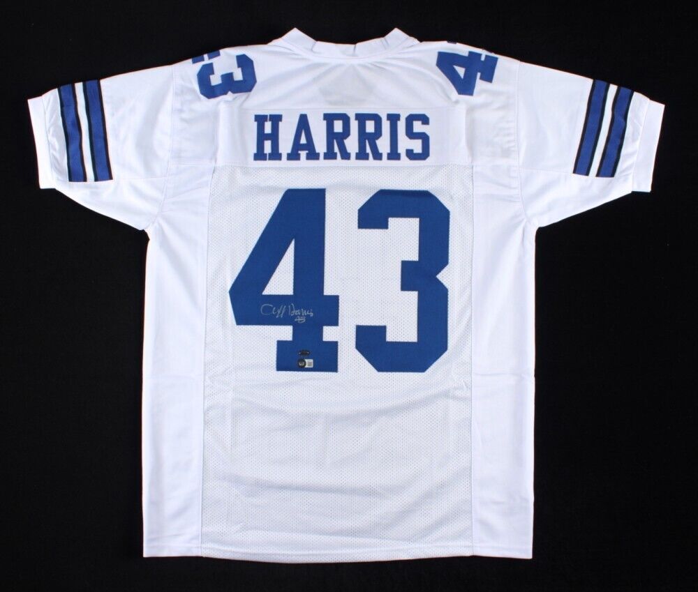 Cliff Harris Signed Dallas Cowboys Jersey (Beckett) 2×Super Bowl Champ HOF 2020