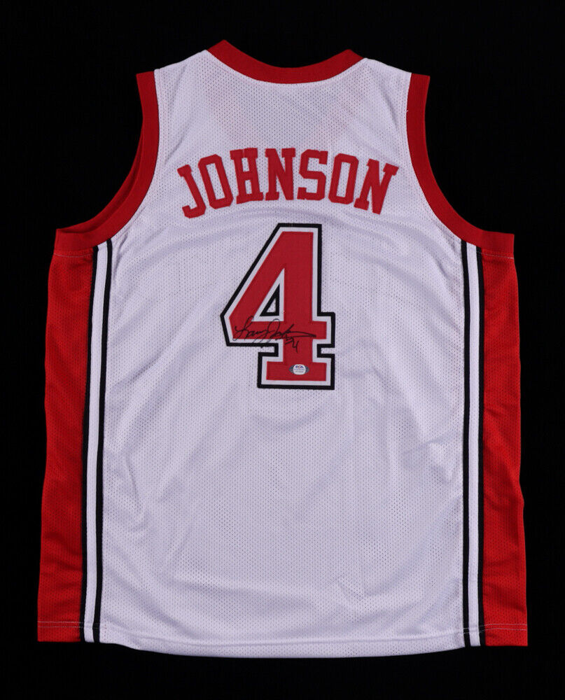 Larry Johnson Signed UNLV Runnin' Rebels Jersey (PSA COA) #1 Overall Pick 1991