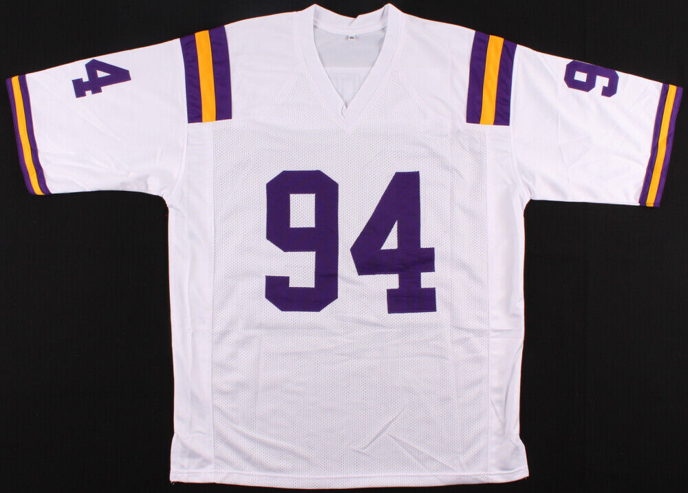 Danielle Hunter Signed LSU Tigers Purple Jersey (TSE COA) Minnesota Vikings D.E