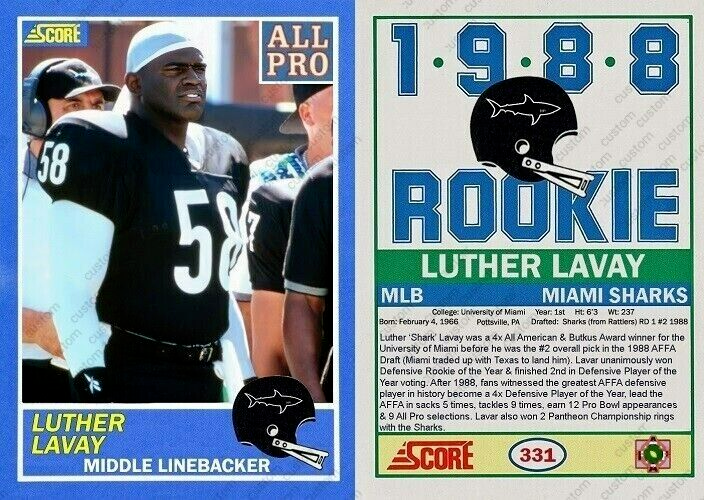 Lawrence Taylor Signed "Any Given Sunday" Luther Lavay 31x35 Framed Shark Jersey