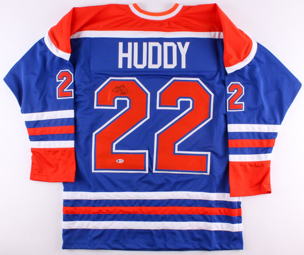 Charlie Huddy Signed Oilers Jersey (Beckett) Career 1979–1997 / 5x Cup Winner