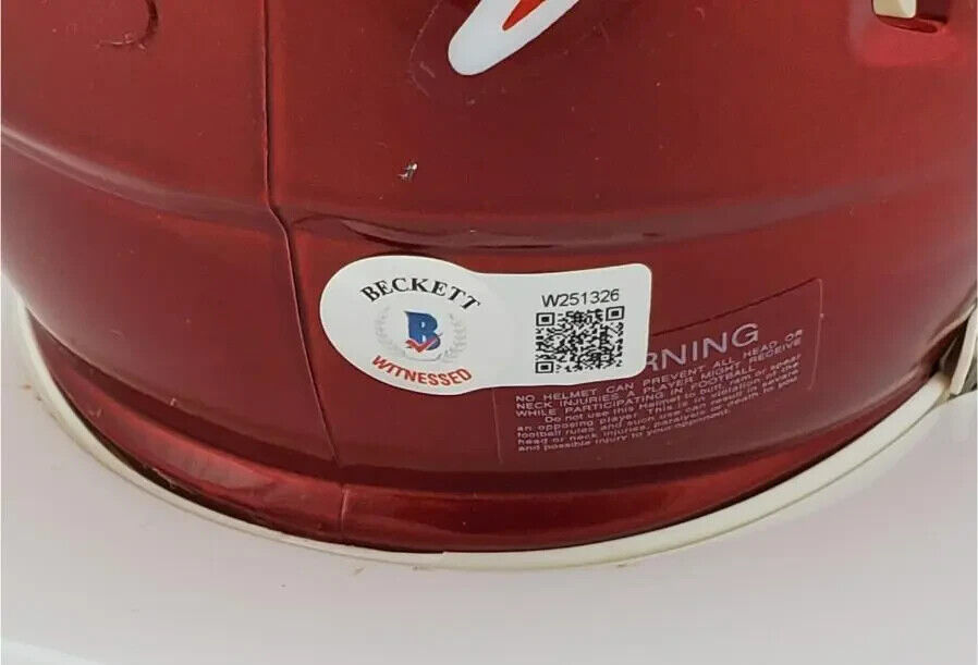 Tedy Bruschi Signed New England Patriots Flash Alternative Mini Helmet (Beckett)