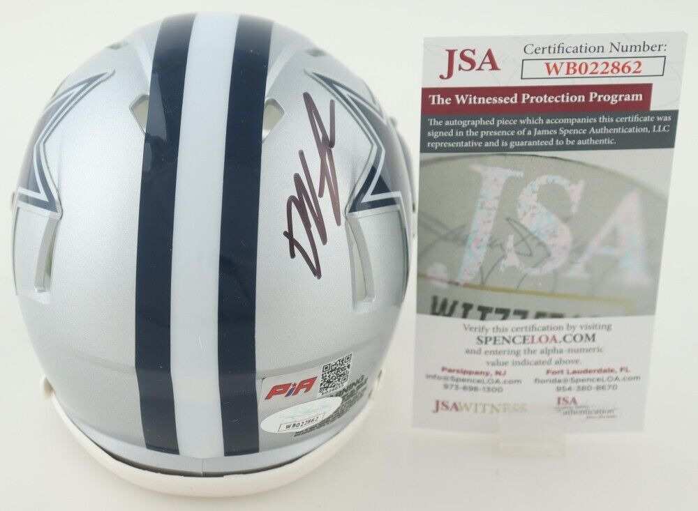 Deuce Vaughn Signed Dallas Cowboys Mini Helmet (JSA COA) 2023 Draft Pick K State