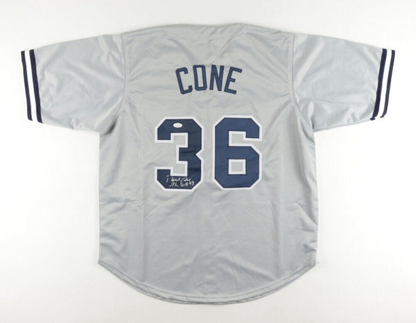 David Cone Signed New York Yankees Jersey Inscribed P.G. 7-18-99 (JS –