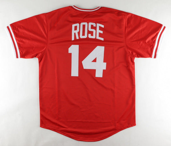 Pete Rose Signed Custom Pinstripe Baseball Jersey with Hit King – TSE  Cincinnati by Metabilia