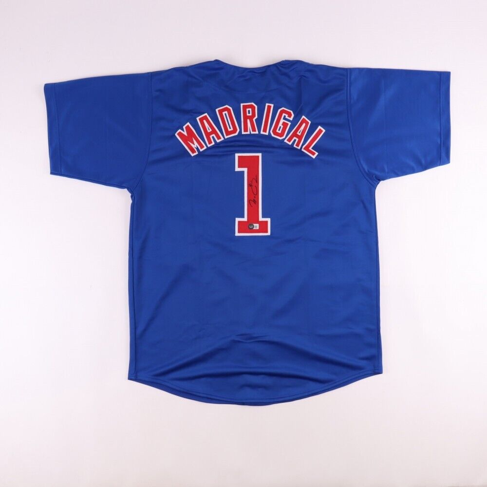 Nick Madrigal Signed Chicago Cubs Jersey (Beckett) 2022 2nd Base /  Ex White Sox