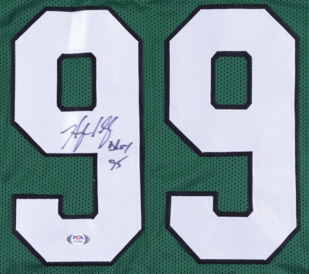 Hugh Douglas Signed New York Jets Jersey (PSA COA) 3xPro Bowl Defensive End