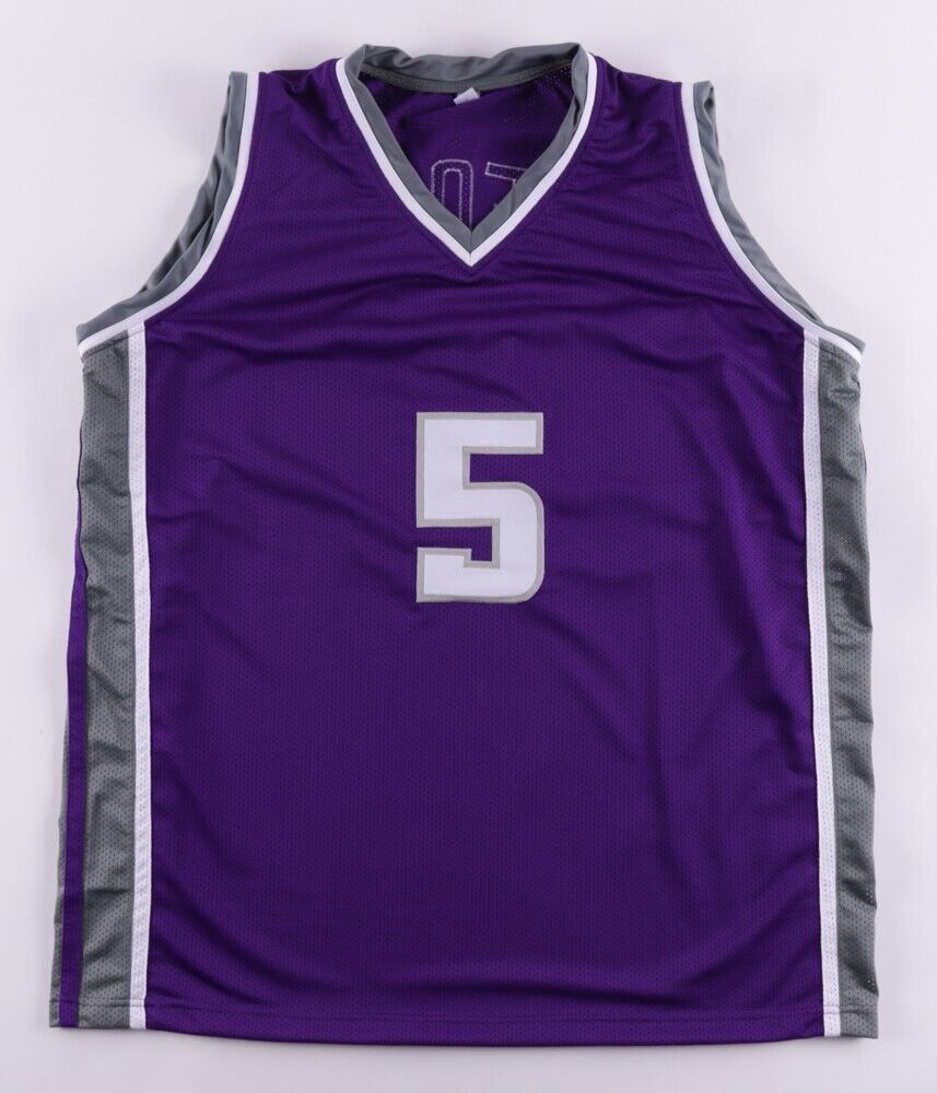 De'Aaron Fox Signed Sacramento Kings Jersey (Beckett) 2017 1st Rnd Pk-#5 Overall