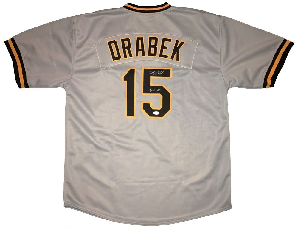 Doug Drabek Signed Pirates Jersey Inscribed "90 NLCY" (TSE) N.L.All-Star (1994)