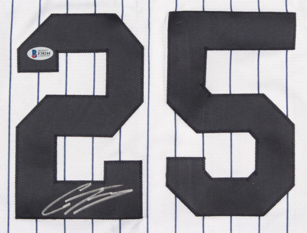 Gleyber Torres Signed New York Yankees Majestic MLB Style Jersey (Beckett  COA)