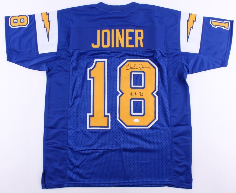 Charlie Joiner Signed Chargers Jersey Inscribed "HOF 96" (JSA) 3× Pro Bowl
