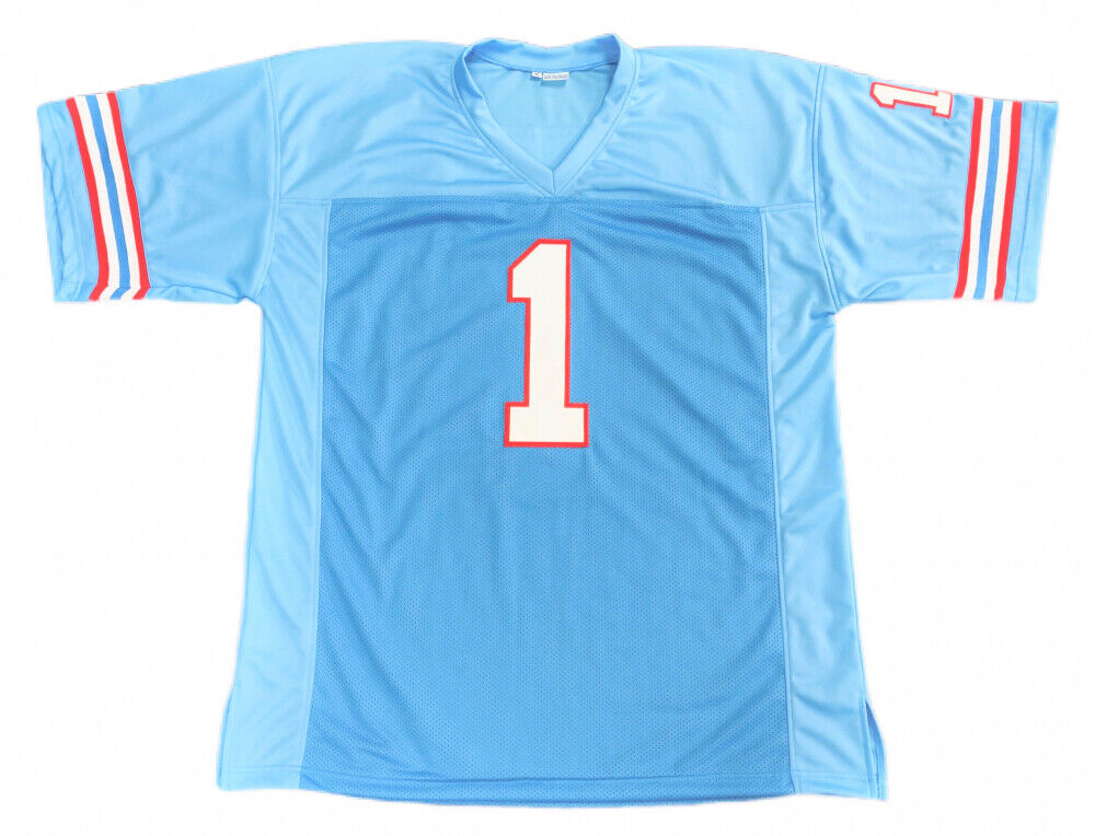 Warren Moon Signed Houston Oilers Jersey (Beckett) 9× Pro Bowl Q.B.