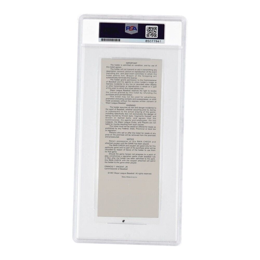 Nolan Ryan Signed 1991 All-Star Game Ticket Stub (PSA 10) Skydome, Toronto