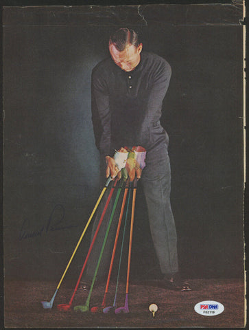 Arnold Palmer Signed 8x10 Magazine Page (PSA COA) World Golf H.O.F.1974 The King