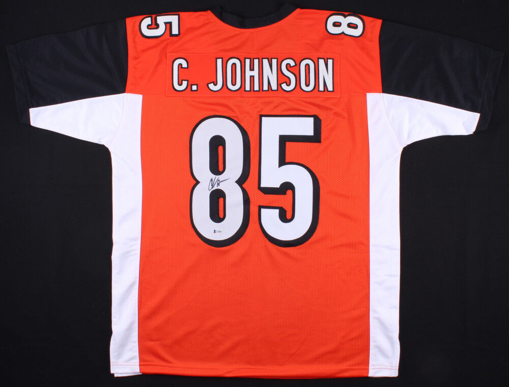 Chad "Ocho Cinco" Johnson Signed Bengals Jersey (Beckett) 6x Pro Bowl W.R.