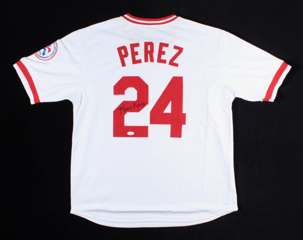 Tony Perez Signed Cincinnati Red Custom On Field Style Jersey (JSA COA) HOF 2000