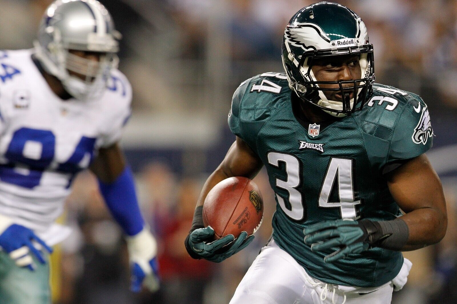 Bryce Brown Signed Eagles White Jersey (PSA COA & JSA Hologram) Running Back