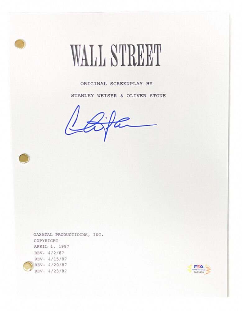 Charlie Sheen (Bud Fox) Signed "Wall Street" Movie Script (PSA COA)