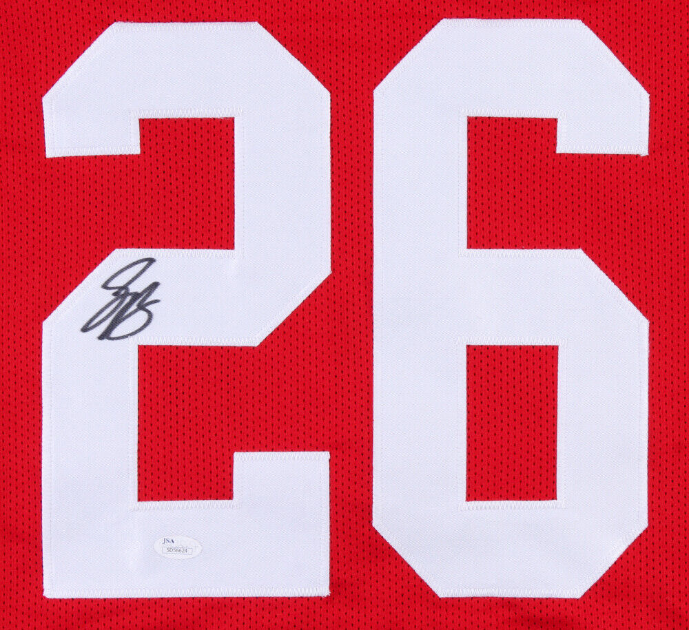 Saquon Barkley Signed New York Giants Red Jersey (JSA COA) #1 RB Pick 2018 Draft