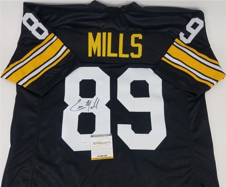 Ernie Mills Signed Pittsburgh Steelers Jersey (TSE COA) Wide Reciever 1991-1996