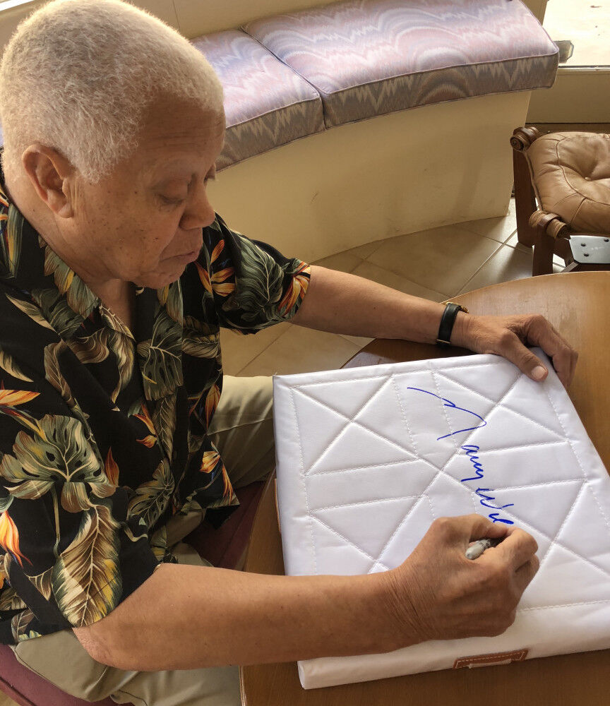 Maury Wills Signed Full-Size Base Inscribed "586 Stolen Bases" (PA COA) Dodgers
