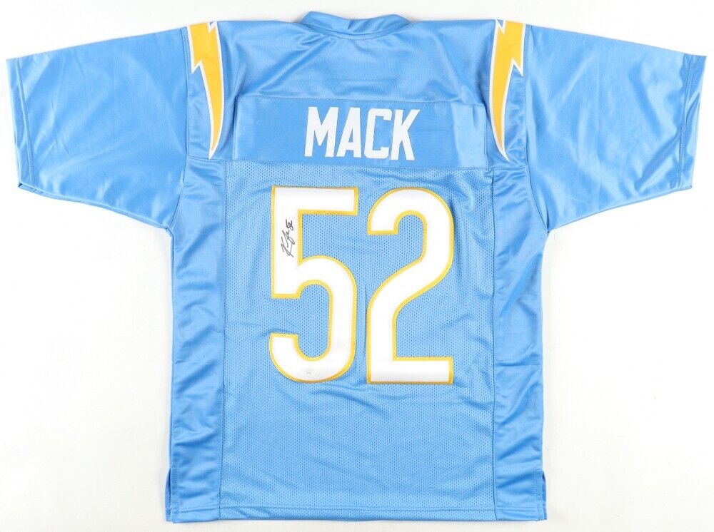Khalil Mack Signed Los Angeles Chargers Jersey (JSA COA) 7xPro Bowl Linebacker