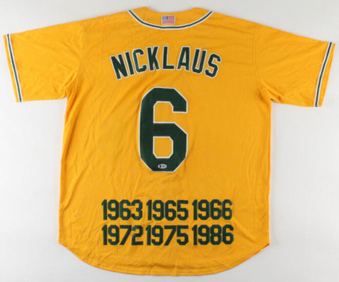 Jack Nicklaus Signed #6 Jersey (Beckett LOA) Comemorate His 6 Masters Wins