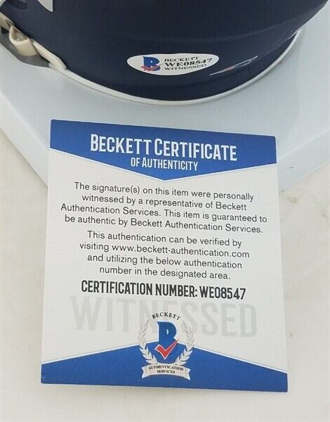 Chase Winovich Signed New England Patriots Amp Alternate Mini Helmet Beckett COA