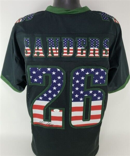 Miles Sanders Signed Philadelphia Eagles USA Flag Custom Jersey (JSA COA)