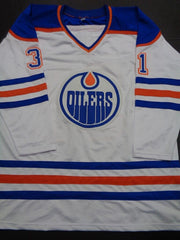 Grant Fuhr Signed Edmonton Oilers Jersey (JSA COA) 5xStanley Cup Champion Goalie