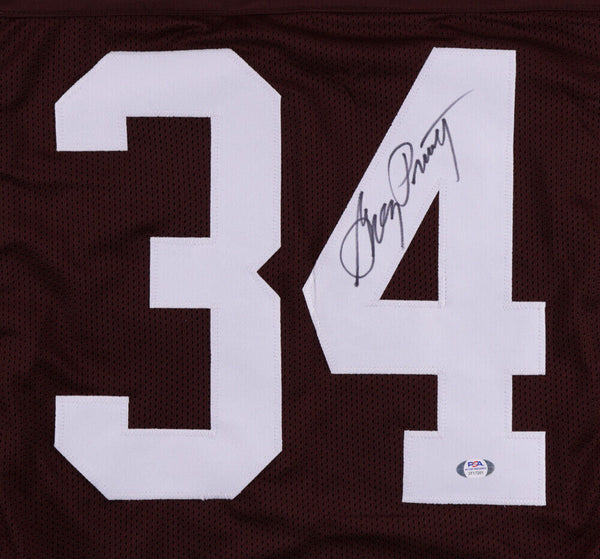 Greg Pruitt Signed Custom Brown Jersey — TSE Cleveland