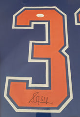 Grant Fuhr Signed Edmonton Oilers 30x36 Custom Framed Jersey Display (JSA COA)