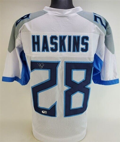 Hassan Haskins Signed Tennessee Titans Jersey (Beckett) 2022 4th Round Pick R.B