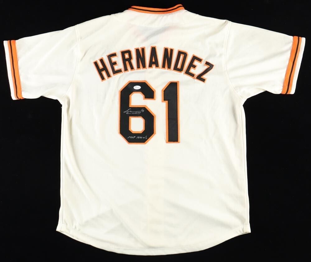 Livan Hernandez Signed San Francisco Giant Jersey Inscribed 97 WS MVP (JSA COA)