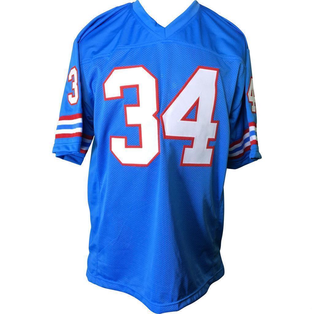 Earl Campbell Signed Oilers Blue Jersey / 5×Pro Bowl (1978–1981,1983) (PSA COA)