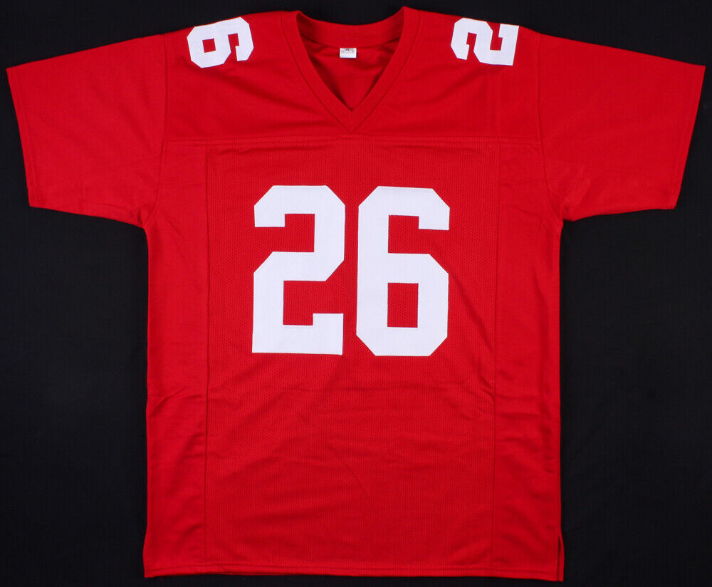 Saquon Barkley Signed New York Giants Red Jersey (JSA COA) #1 RB Pick 2018 Draft