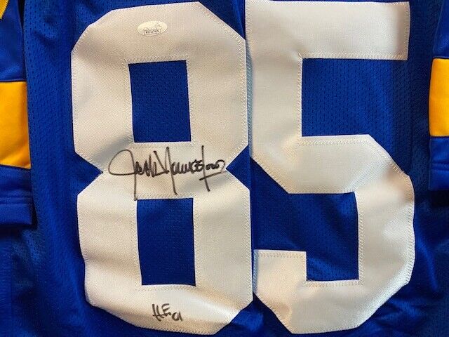 Jack Youngblood Signed Custom Los Angeles Rams Jersey (JSA COA) 7×Pro Bowl D.E.