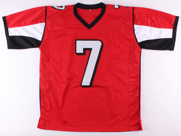 Framed Michael Vick Atlanta Falcons Autographed Reebok Red Jersey