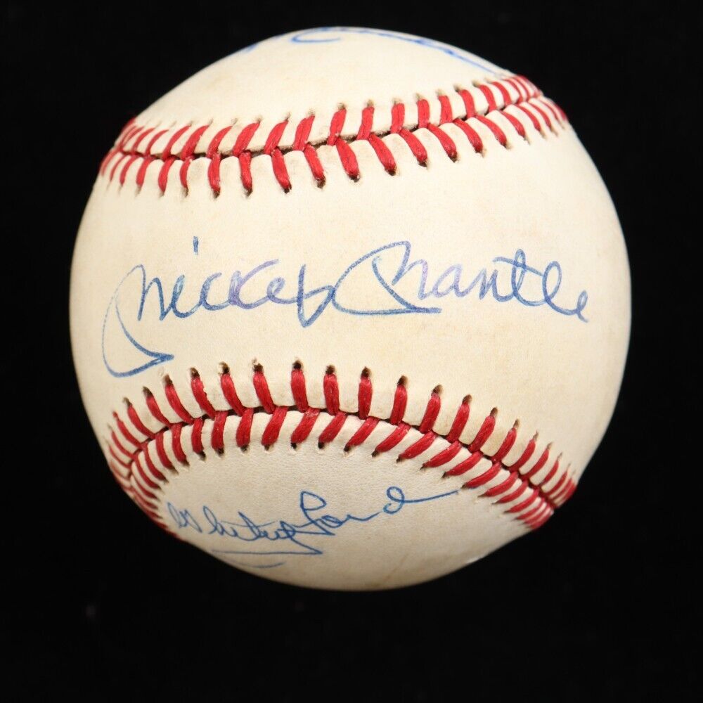Mickey Mantle and Friends New York Yankees Signed OAL Baseball (JSA LOA)