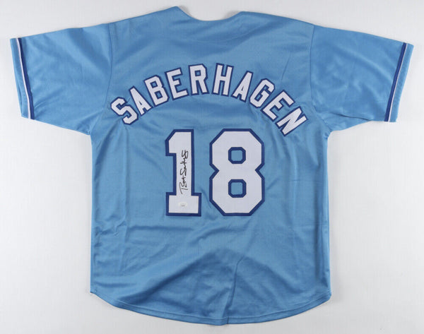 Bret Saberhagen Signed Kansas City Royals Jersey (JSA COA) 2xCy Young –