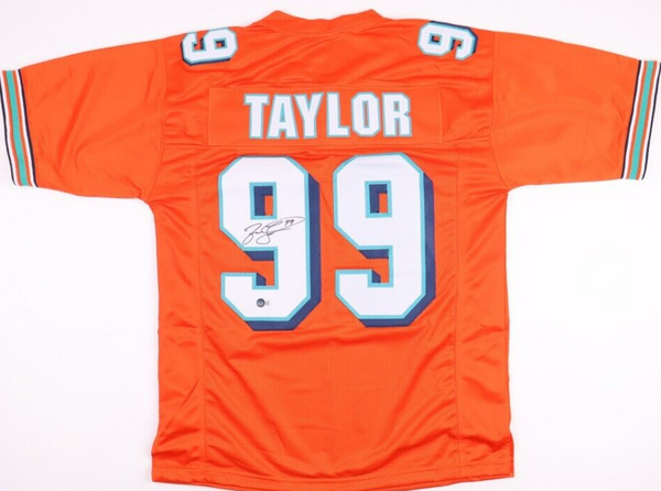 Jason Taylor Autographed Miami Dolphins Football NFL Jersey JSA – Meltzer  Sports