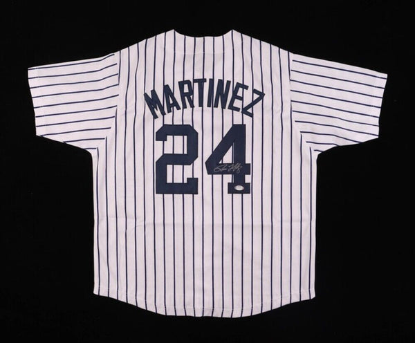 Tino Martinez Signed New York Pinstripe Baseball Jersey (JSA) — RSA