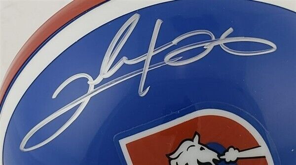 Clinton Portis Signed Denver Broncos Throw Back Mini-Helmet (JSA COA) 2xPro Bowl
