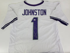Quentin Johnston Signed TCU Horned Frogs Jersey (JSA COA) L A Chargers Receiver