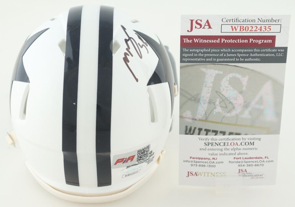 Mazi Smith Dallas Cowboy Signed Mini Helmet (JSA COA) 2023 1st Rnd Pk / Michigan