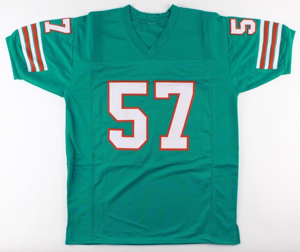 Dwight Stephenson Signed Dolphins Jersey Inscribed 1980s NFL All Decade Team COA