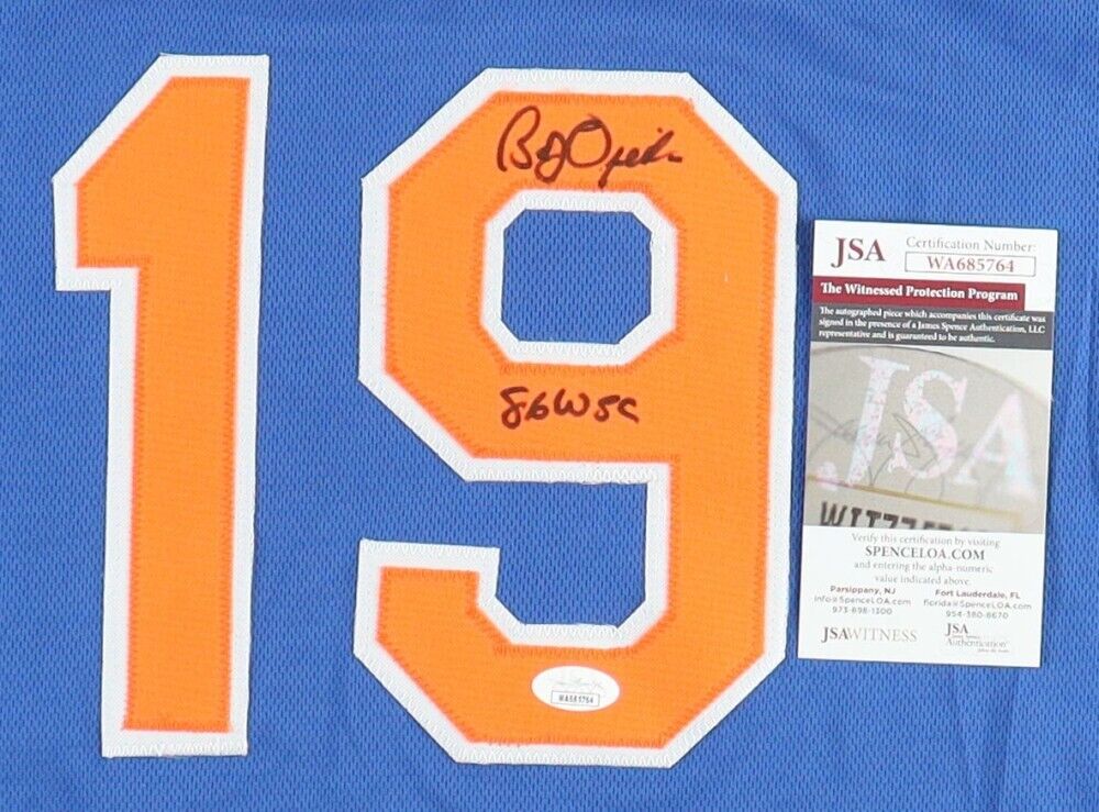 Bob Ojeda Signed New York Mets Jersey Inscr "86 WSC" (JSA COA) 1986 World Champs