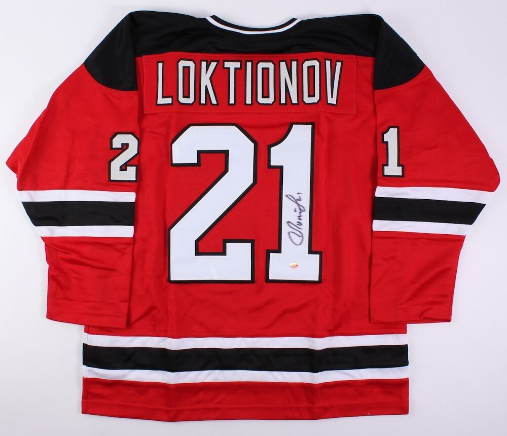 Andrei Loktionov Signed New Jersey Devils Jersey (JAG COA)